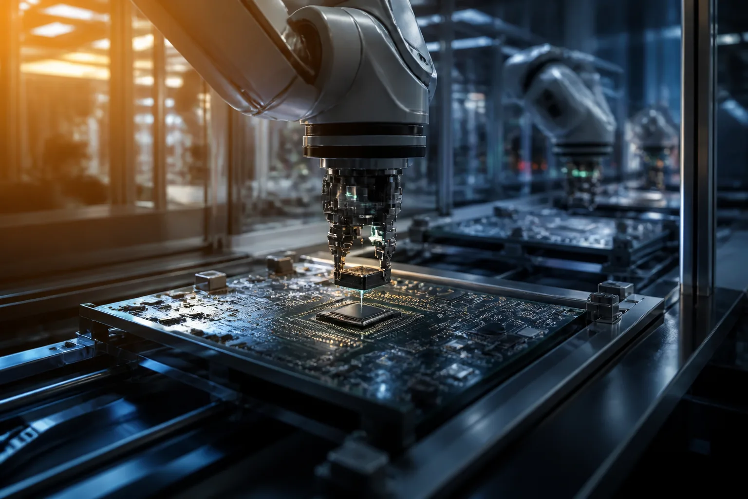 Automated electronics manufacturing line